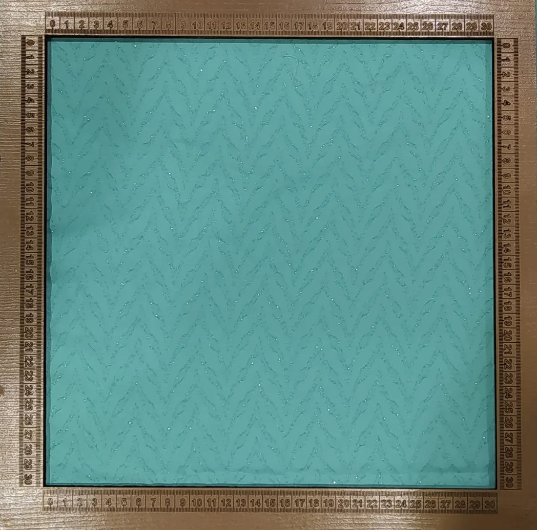 Mint Renk Simli Şifon Jakarlı Kumaş, Yerli, 150 cm