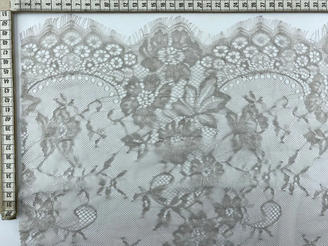 Gri Sakallı Naylon Dantel Bant