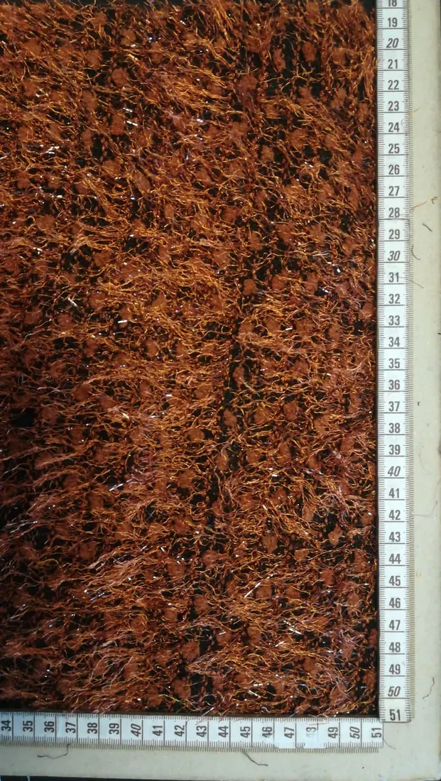 Kiremit Renkli Saçaklı Polyester Kumaş, İthal, 150 cm