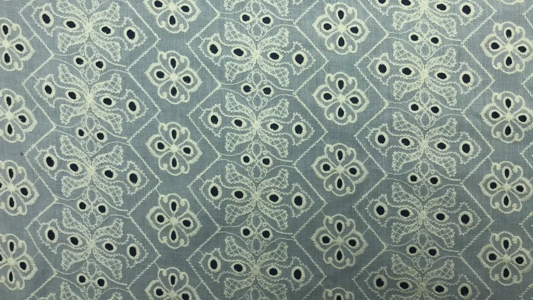 Sarı Pamuk Broderli Brode