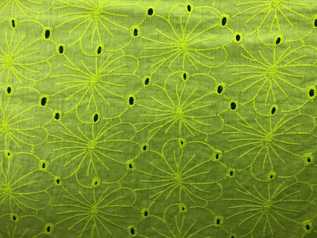 Siirt Green Pamuk Polyester Bohrer Brode