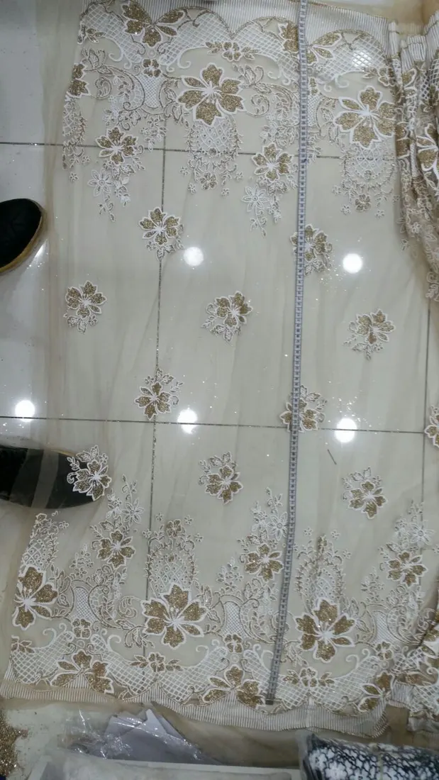 Brode · İthal · Lez · Polyester · Simli Gold