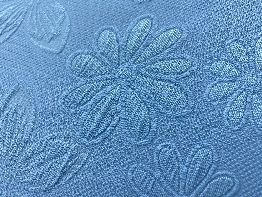 Mavi Polyester Likralı Kumaş, Yerli, 140 cm