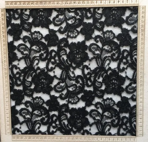 Siyah Kordlu Yerli Polyester Dantel