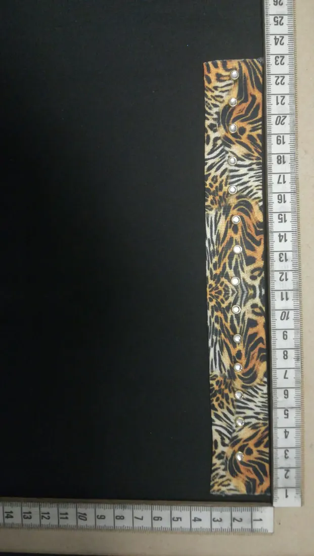 Taşlı Leopar Desenli Raşel Bant, 3 cm