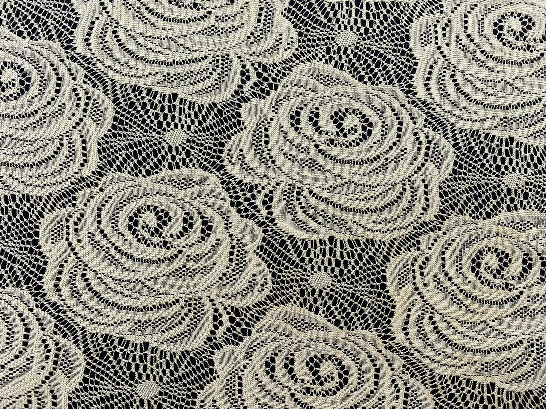 Kemik Renk Polyester Dantel, 150 cm