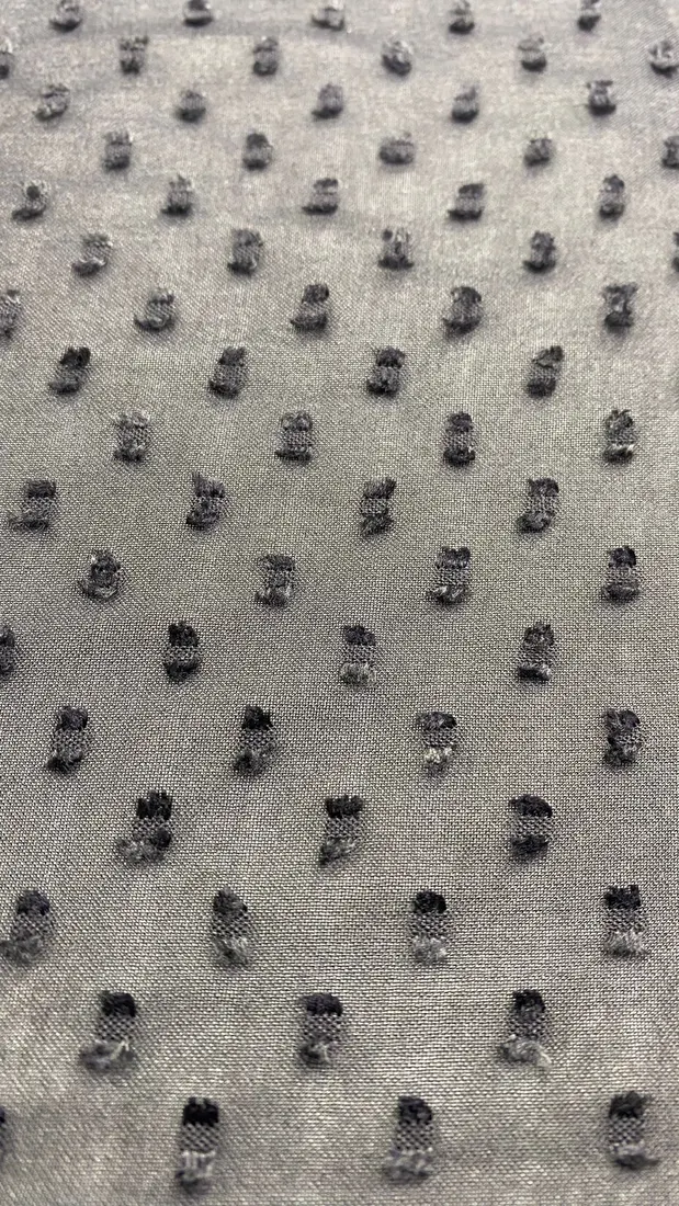 Şifon Yerli Lez Polyester Puanlı Metalleştirilmiş Siyah 150 CM