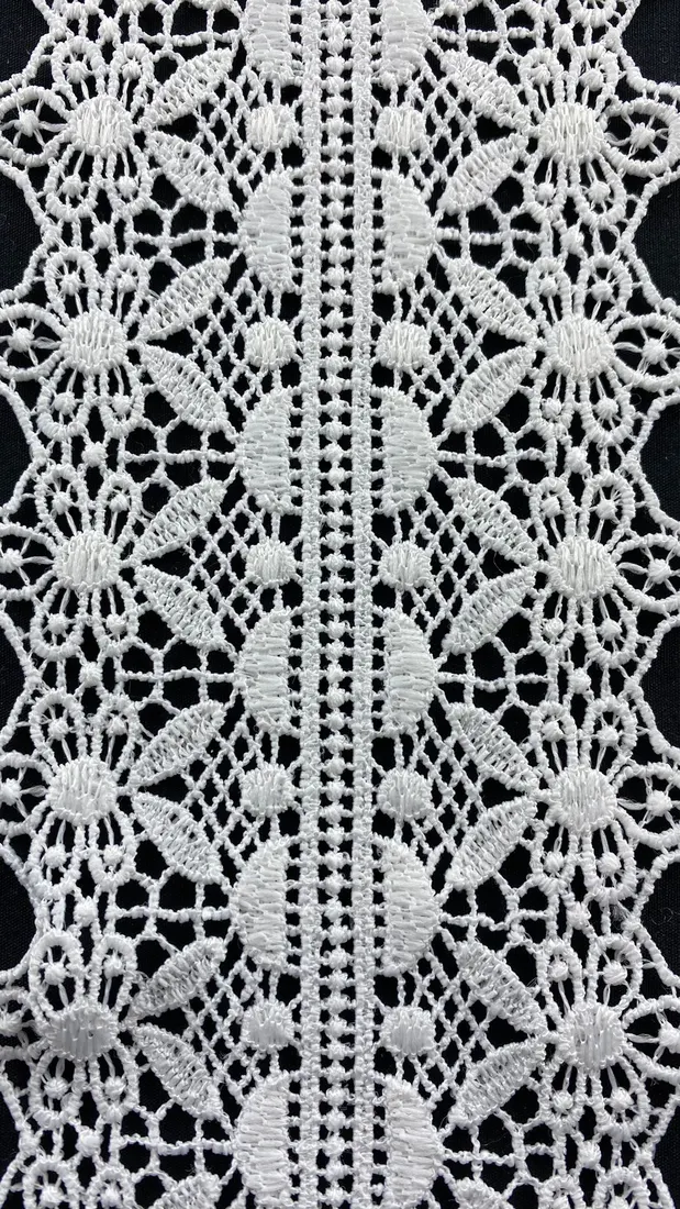 Fikse Güpür Brode Bant - Yerli Polyester, 10 cm (7714)