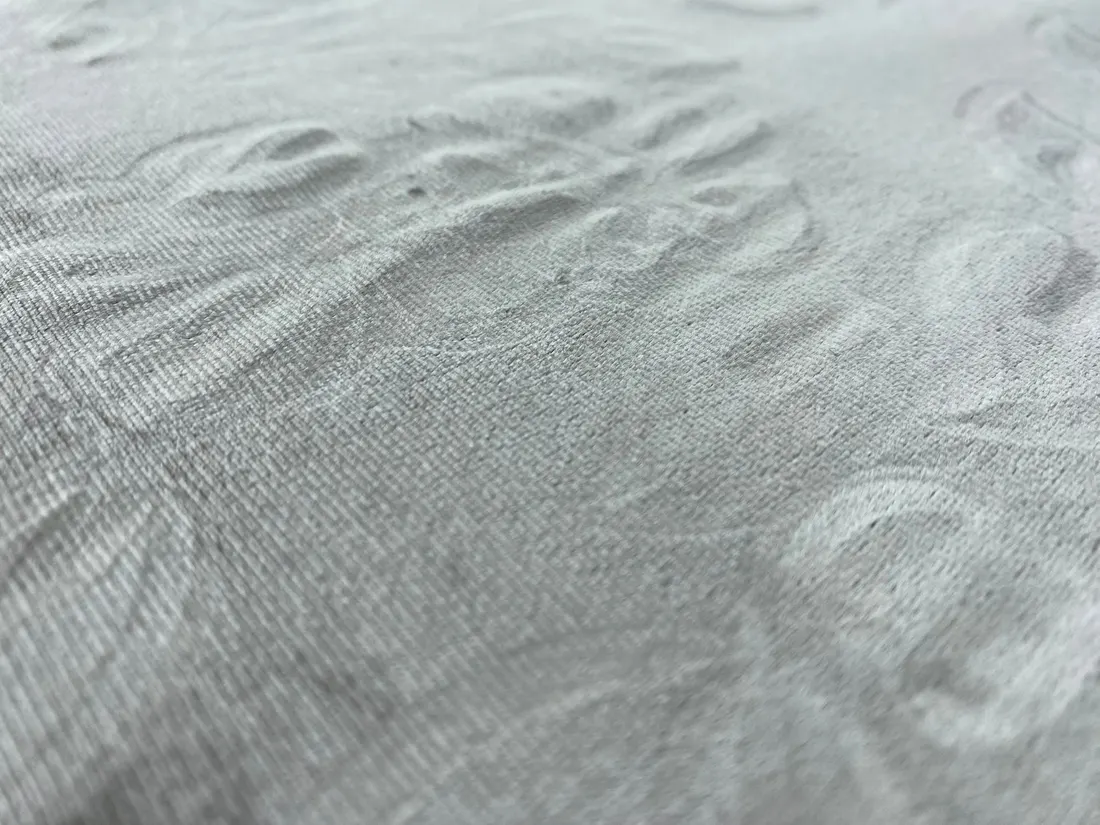 Kadife Kumaş · Yerli · Lez · Polyester · 3d Baskı · Bej · 145 Cm