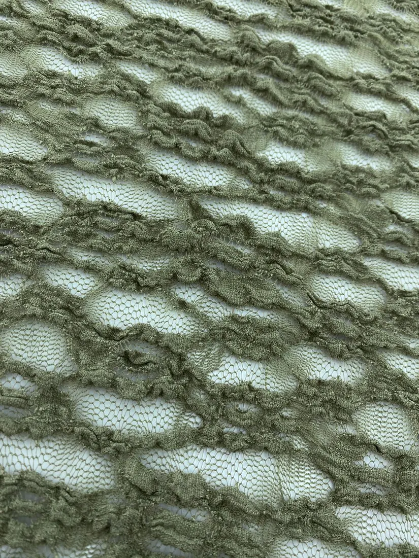 Dantel · Yerli · Lez · Polyester Likra · Bürümcük · Haki · 165 Cm