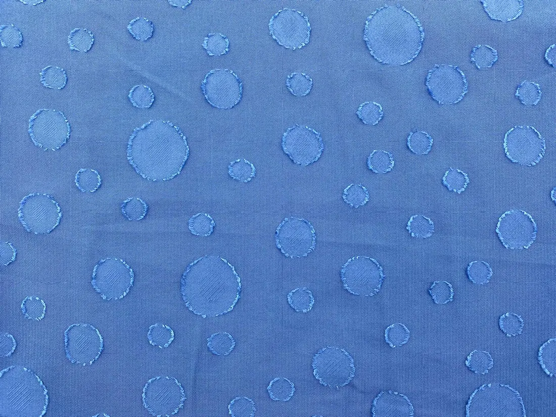 İndigo Renkli Polyester Şifon Kumaş, 150 cm