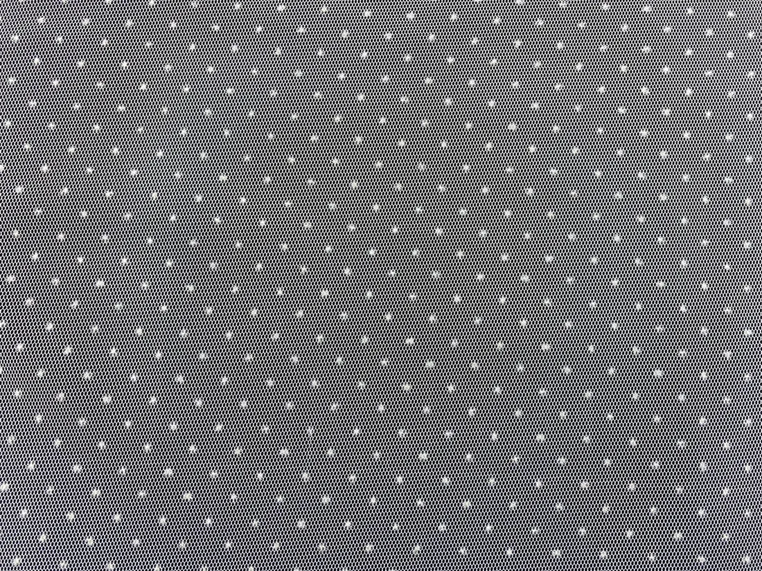 Kasar İşlemeli Yerli Tül, Pamuk Polyester Flok Baskı