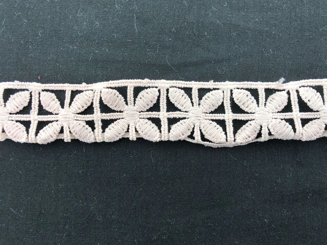 Pudra Mat Polyester Güpür Brode Bant
