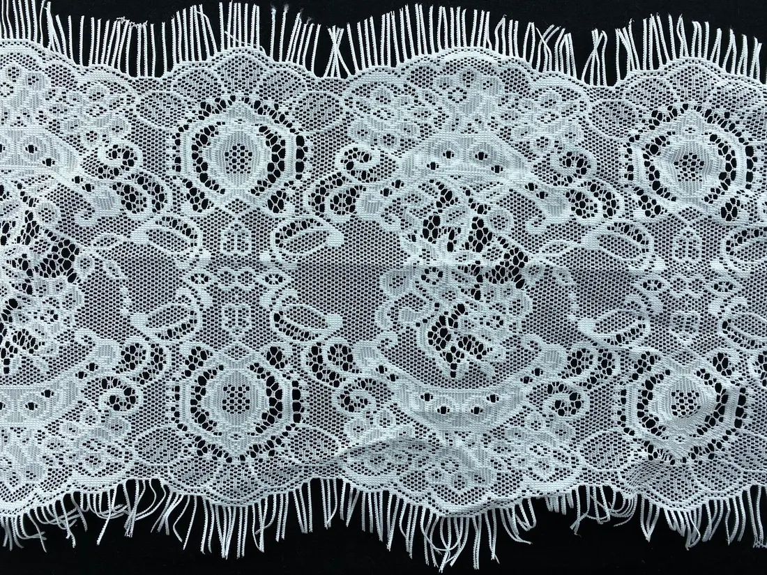 Ham Sakallı Mat Polyester Dantel Bant - 23 cm
