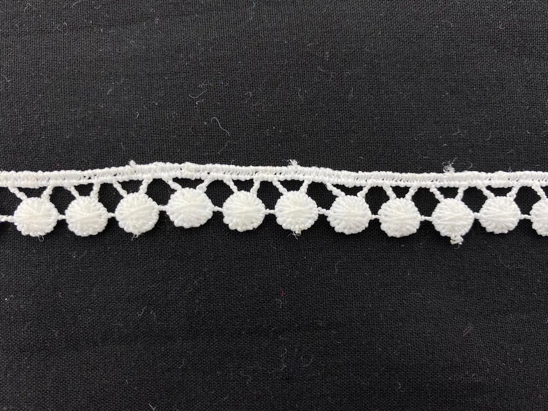 1 cm Mat Polyester Güpür Brode Bant