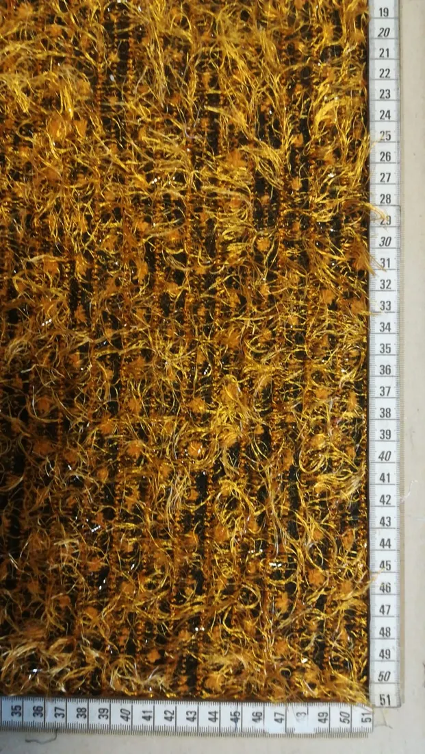 Hardal Saçaklı İthal Polyester Kumaş, 150 cm