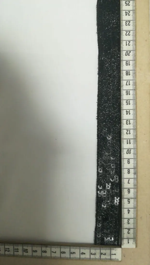 Siyah Tül Üzerine Siyah Simli Pullu Şerit, 2.5 cm