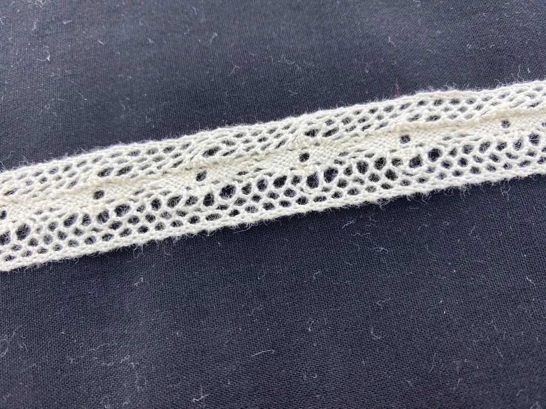 1,8 cm Ham Kopanaki Pamuk Dantel Bant