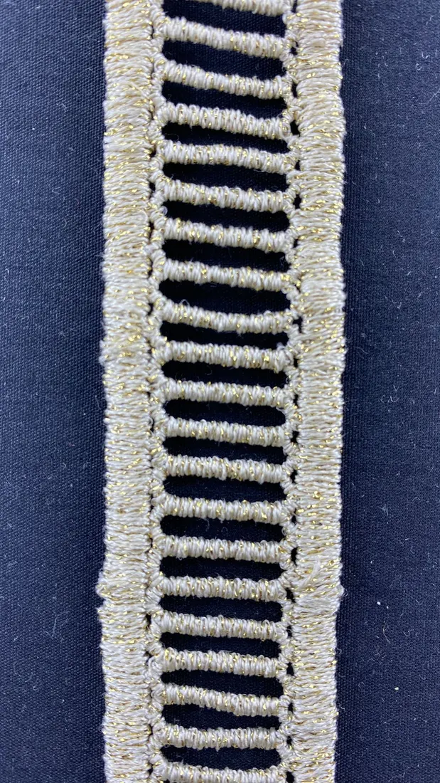 Gold Lurex Güpür Brode Bant 2,5 cm