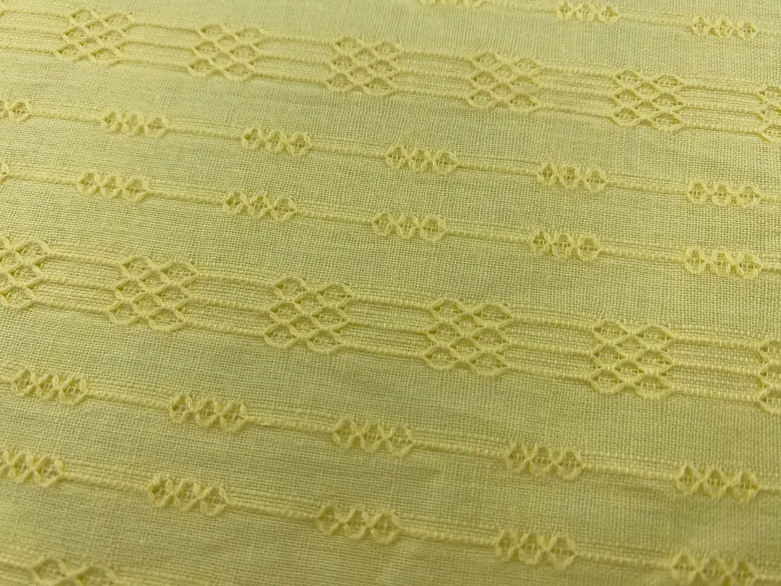 19388 Kumaş · İthal · Lez · Pamuk · Armürlü · Yellow · 145 Cm
