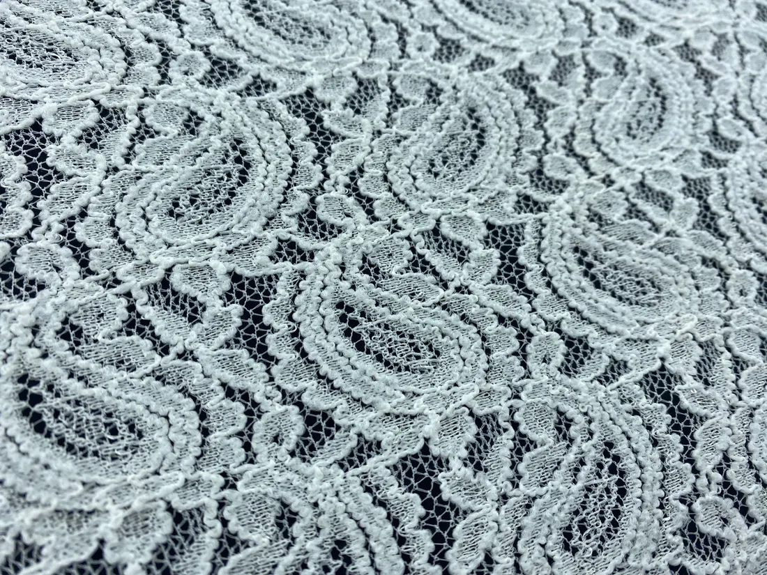 Likralı Fiksli Naylon Dantel Kumaş, 160 cm