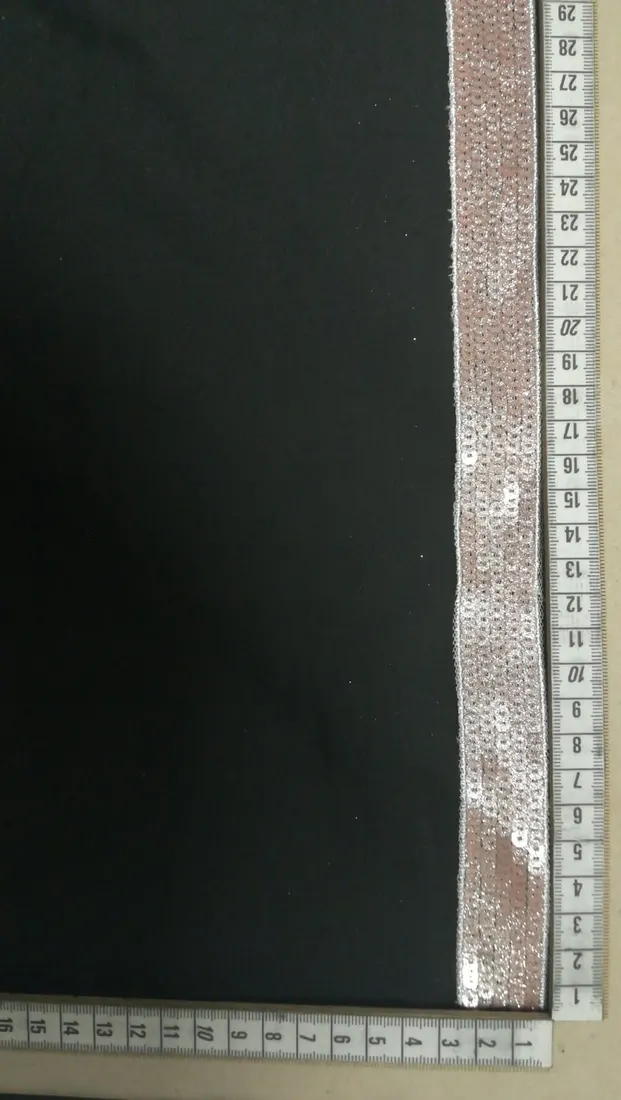 Beyaz Tül Üzeri Simli Şampanya Pullu Bant, 2.5 cm