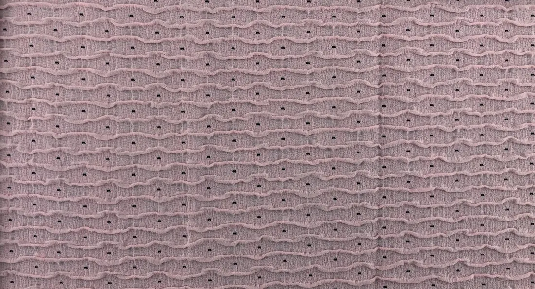Pembe Naylon Likralı İthal Dantel Kumaş - 105 cm