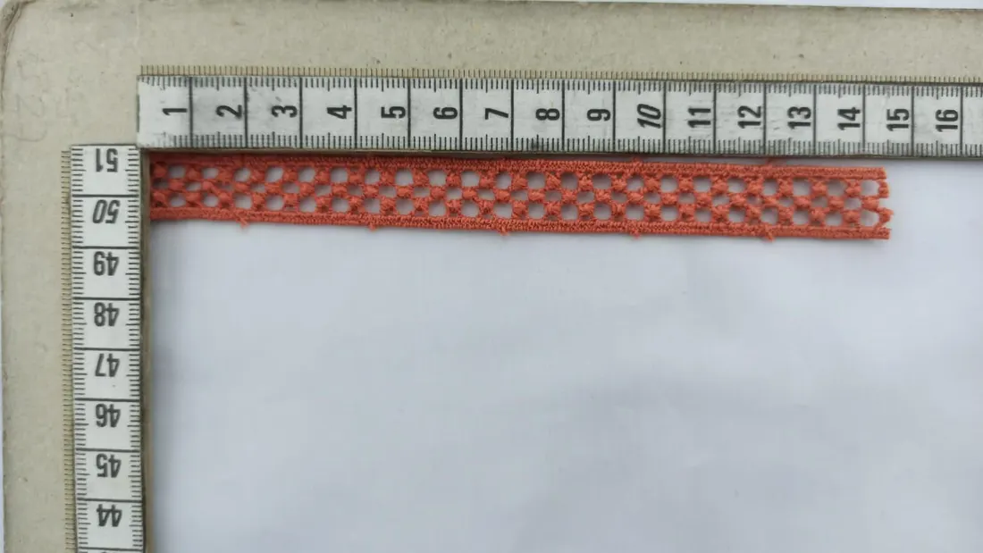 Açık Mercan Renk Mat Polyester Yerli Brode Bant - 2 cm