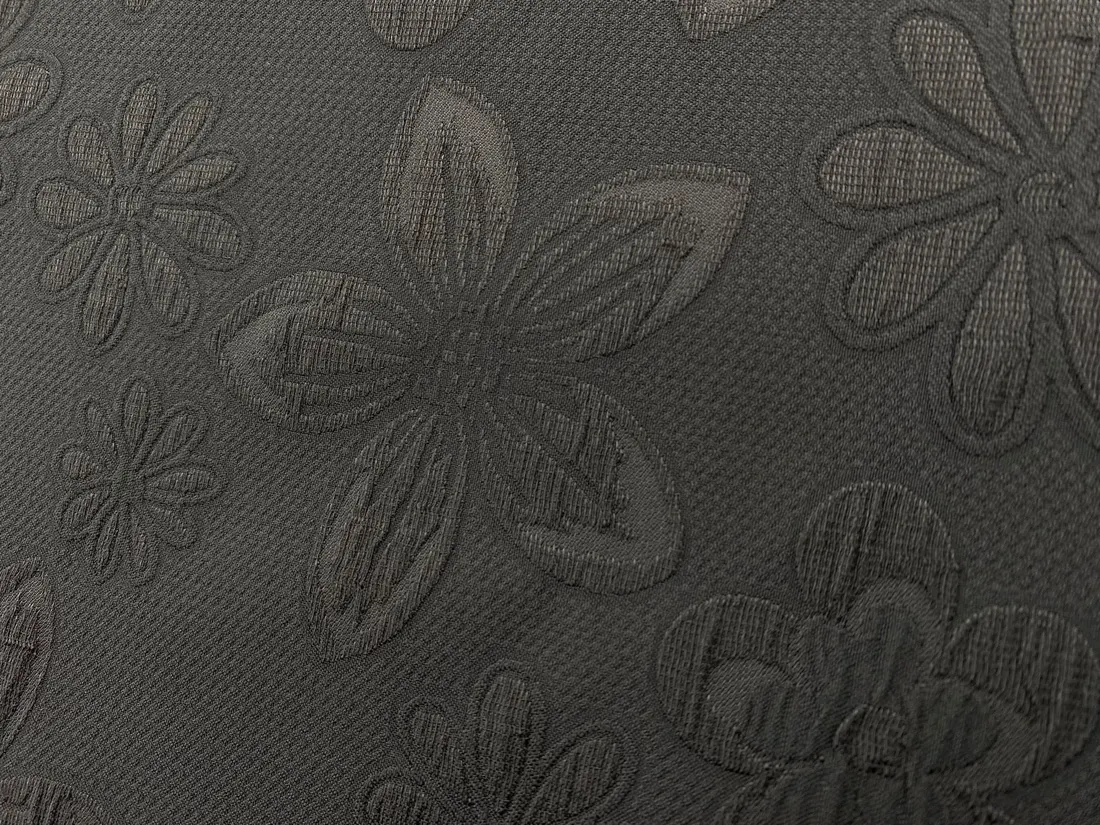 Siyah Likralı Polyester Kumaş, Yerli, 140 cm