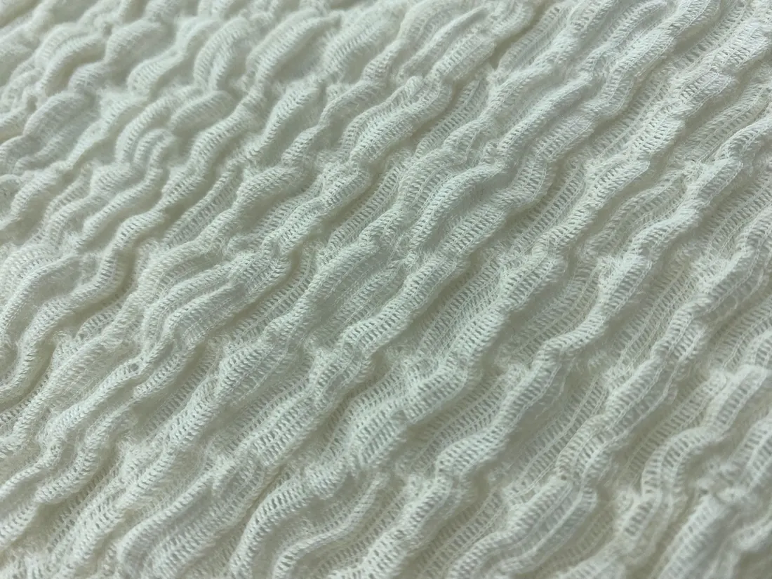 Dantel Kumaş – Pamuk · Polyester – Ham – Bürümcük Dokulu – 175 cm