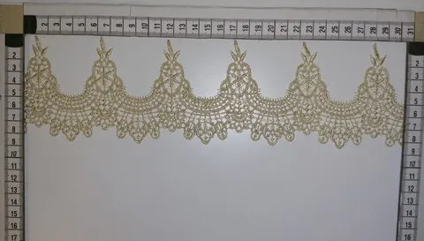 Simli Gold Lurex Güpür Brode Bant, Yerli