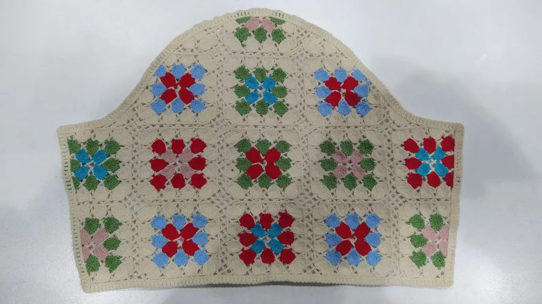 Renkli Tığ İşi Yaka Aplik