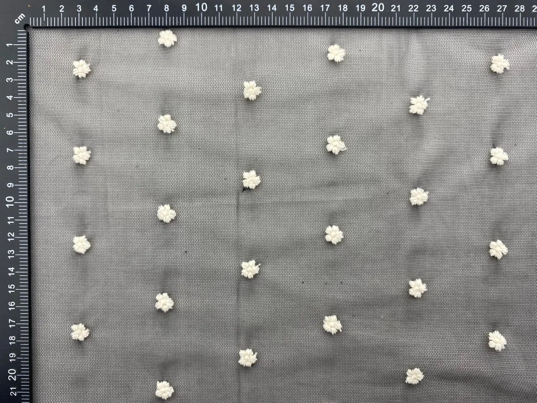 Siyah Pamuk Polyester Tül