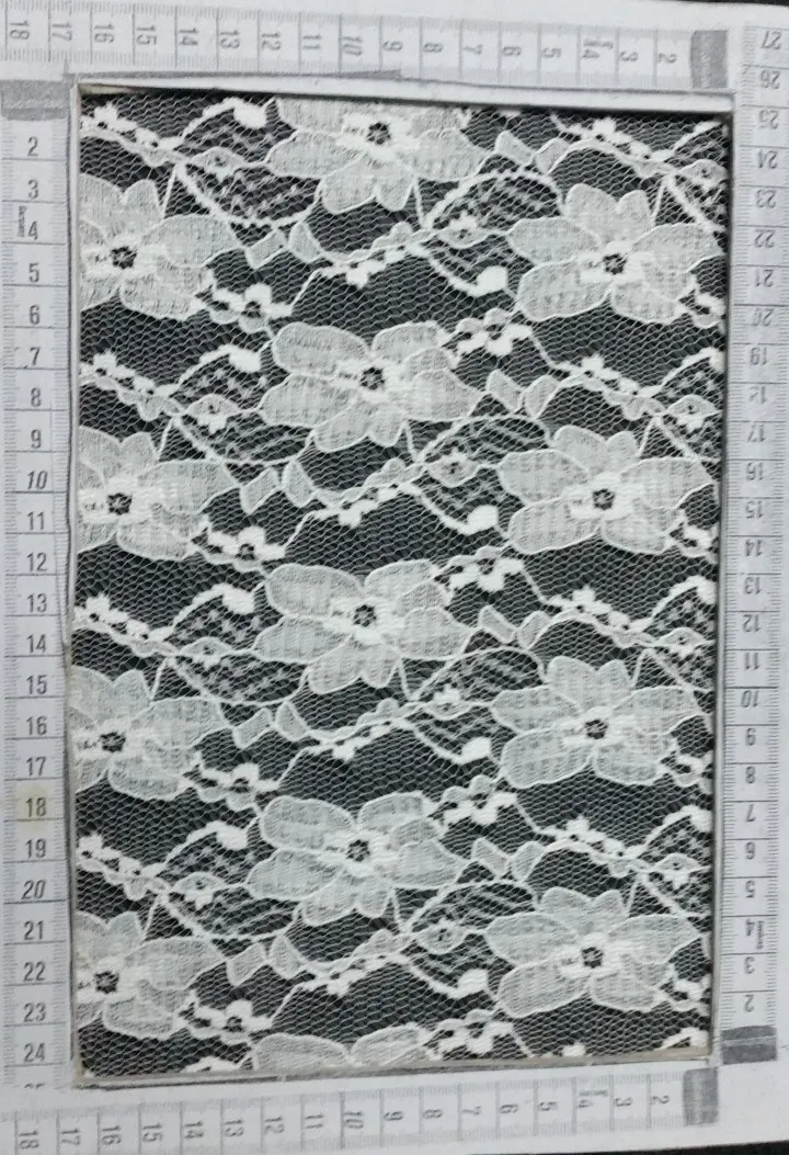 Pembe Likrasız Yerli Polyester Dantel - 150 cm