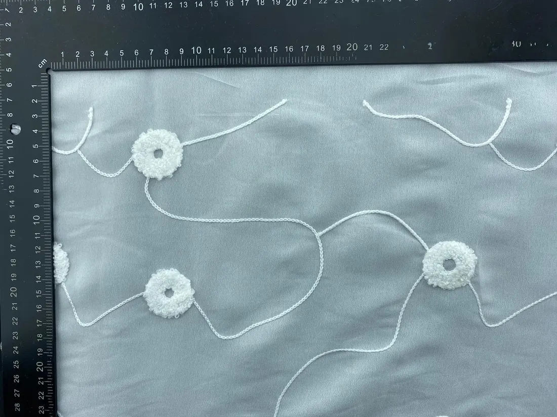 Dalyan Organze Nakışlı Polyester Kumaş