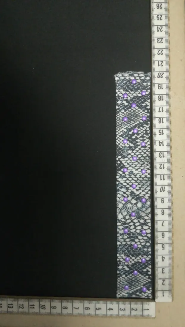 Şerit Yerli Bant Raşel Polyester Piton-2 Taş Mor 3 CM