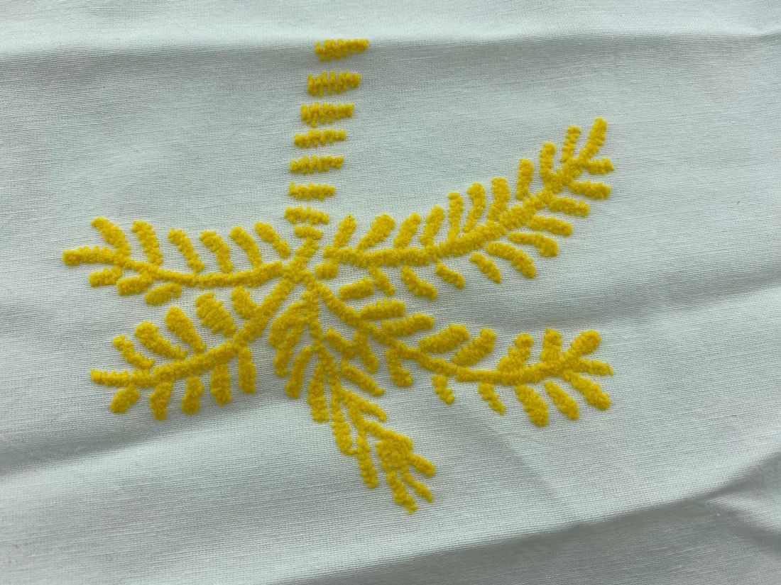Baskılı Pamuk Polyester Kumaş, Kasar Zemin, Sarı, 150 cm