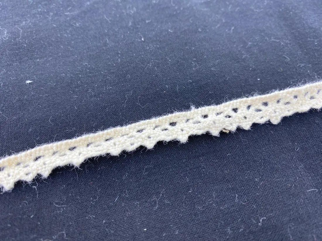 1 cm Ham Kopanaki Pamuk Dantel Bant