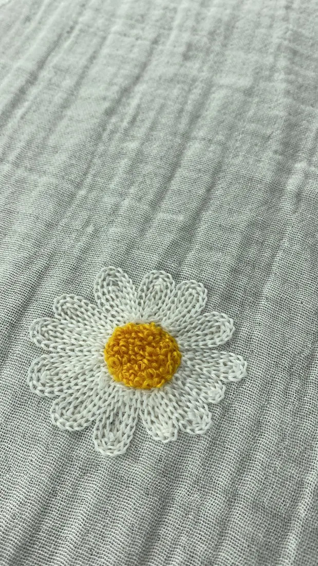 Brode · Yerli · Lez · Polyester · Muslin Zemin · Nakışlı · Ham · 145 Cm