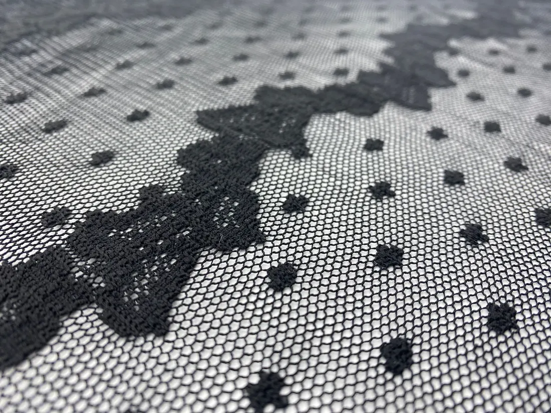 Siyah Polyester Dantel